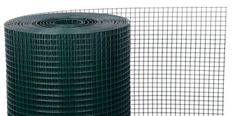 Pletivo svařované 4hran 16x16mm PVC 10x0,5m zelená