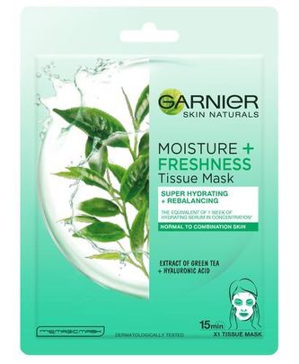 Garnier Superhydratační čisticí pleťová maska se zeleným čajem Moisture + Freshness (Tissue Super Hydrating & Purifying mask) 1 ks woman