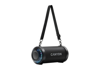 CANYON bezdrátový reproduktor, BT V5.0, Jieli AC6925B, FM, 3.5mm AUX, 8,5W 1500mAh  baterie, cerná