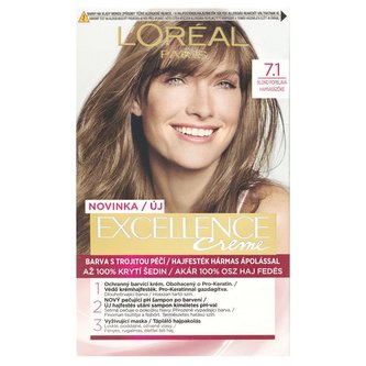 L´Oréal Paris Permanentní barva na vlasy Excellence Creme Odstín 7.1 blond popelavá woman
