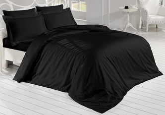 Saténový povlak na polštář 30x40cm černý