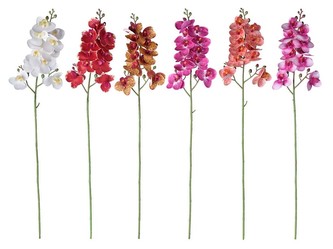 Umělé květiny, plast 780mm orchidej, mix barev