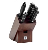 Gourmet tmavý blok s noži a ocilkou, set 6 ks Zwilling