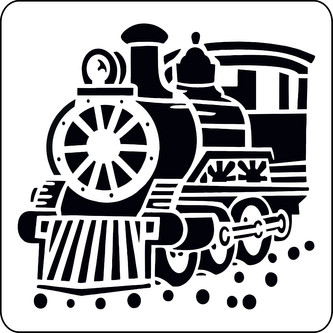 ARTEMISS Lokomotiva - plastová šablona 492 Rozměr: G 29x29cm