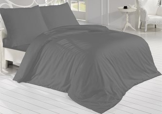 Saténový povlak na polštář 30x40cm tmavě šedý