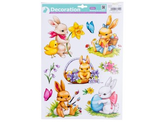 Folie okenní 410x290mm, vel. zvířátka mix