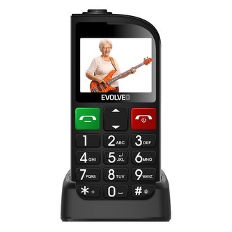 EVOLVEO EasyPhone FL, mobilní telefon pro seniory s nabíjecím stojánkem, černá EVOLVEO EasyPhone FL, mobilní telefon pro seniory s nabíjecím stojánkem, černá