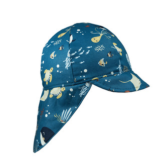 Dětská kšiltovka s krytím krku Mořský svět; Barva: modrá; Velikost: XL