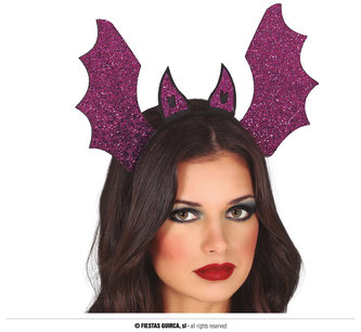 Čelenka s fialovým netopýrem