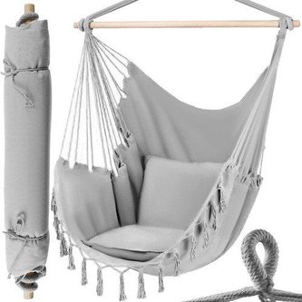 Gardlov 20937 Brazilské závěsné houpací křeslo 130 x 97 cm šedá