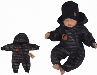 Z&Z Dětská přechodová, prošívaná kombinéza černá, vel. 62; 62 (2-3m)