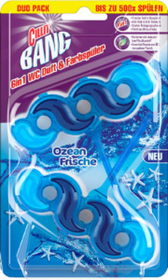 Cillit BANG Tuhý WC blok 6v1 svěží oceán, 2 ks
