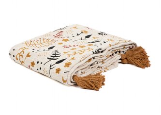 Pléd bavlna| TASO | béžový vzor | 130x170 cm | 878744 Homla