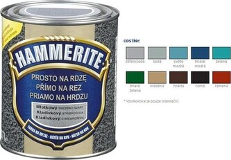 Hammerite Přímo na rez kladívkový 0,25l Středně zelený