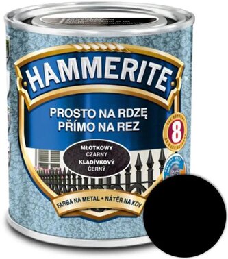 Hammerite Přímo na rez kladívkový 0,7l Černý