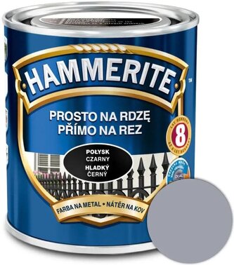 Hammerite Přímo na rez hladký 0,7l Světle šedý