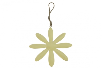 Závěsná květina M žlutá 12x12x1 cm
