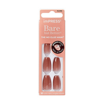 KISS Nalepovací nehty ImPRESS Bare but Better MC - Flare 30 ks woman