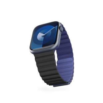 EPICO magnetický pásek pro Apple Watch 42/44/45mm - ČERNÝ/modrý