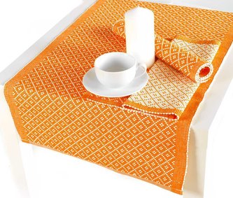 Forbyt, Prostírání bavlněné, Kostičky, obdélník, oranžová 33 x 45 cm