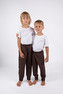 Moniel Dětské rostoucí tepláky Basic Chocolate 80/86 cm
