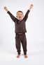 Moniel Dětské rostoucí tepláky Basic Chocolate 80/86 cm
