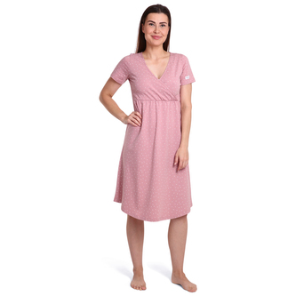 Moniel košilka/šaty kojící Dots růžová L