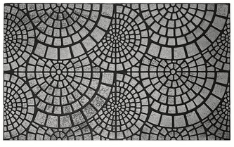 Gumová rohožka - předložka LUBIANA stříbrná 45x75 cm Mybesthome