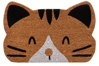 Rohožka z přírodního kokosového vlákna CAT SHAPE 40x60 cm Mybesthome