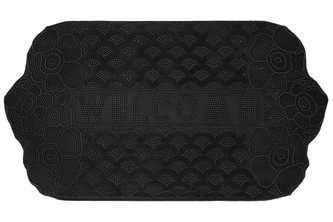 Gumová rohožka - předložka CASABLANCA I. stříbrná/černá 45x75 cm Mybesthome