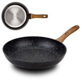 pánev d24cm, NATURE, nepřil.povrch-kámen, rukojeť plast,  indukce