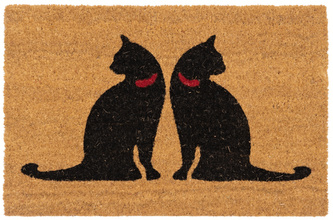 Rohožka z přírodního kokosového vlákna TWO CATS 40x60 cm Mybesthome