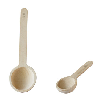 Odměrky Pebbly, NBA226, dřevěné, sada 2 kusů, 5 a 15 ml, dřevo Schima