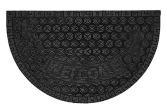 Gumová rohožka - předložka CASABLANCA  stříbrná/černá 45x75 cm Mybesthome