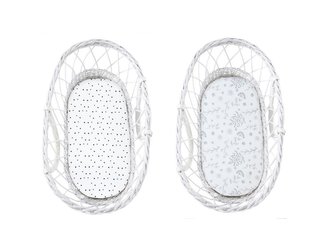 Prostěradlo Sleepee We Care do kočárku, košíku a kolébky tečky/Bloom