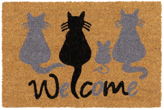 Rohožka z přírodního kokosového vlákna THREE CATS 40x60 cm Mybesthome