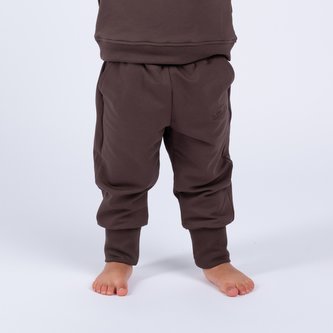 Moniel Dětské rostoucí tepláky Basic Chocolate 50/56 cm