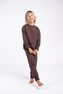 Moniel Dětské rostoucí tepláky Basic Chocolate 110/116 cm