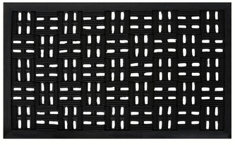 Gumová rohožka - předložka EYE MAT I. černá 45x75 cm Mybesthome