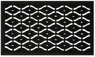 Gumová rohožka - předložka EYE MAT II. černá 45x75 cm Mybesthome