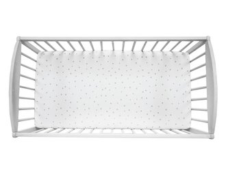 Prostěradlo Sleepee We Care šedé tečky 140x70 cm