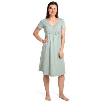 Moniel košilka/šaty kojící Dots mintová L