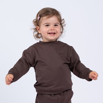Moniel Dětská rostoucí mikina Basic Chocolate 92/98 cm