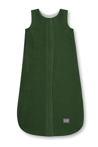 Oboustranný lehký mušelínový spací pytel Bottle Green 4-24 měsíců M