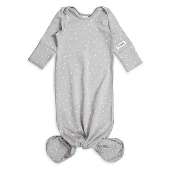 Moniel Novorozenecké body s uzlem Dots šedá 0-3 měsíce