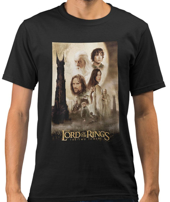 Pánské tričko Lord Of The Rings|Pán prstenů: The Two Towers (XL) černá bavlna