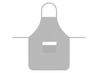 Miss Lucy kuchyňská zástěra bílé puntíky Gold Line 60 x 75 cm