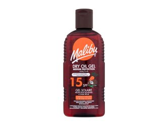 Malibu Dry Oil Gel Opalovací přípravek na tělo With Beta Carotene and Coconut Oil 200 ml SPF15 unisex
