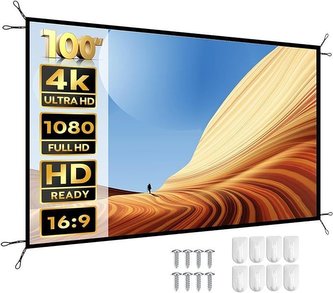 YABER projekční plátno 100",  225 x128cm, 16:9, matná bílá