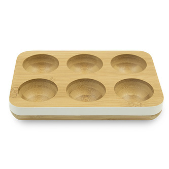 Stojan na vajíčka Pebbly, NBA108, bambus, 6ks, 17,5 x 12 cm, robustní